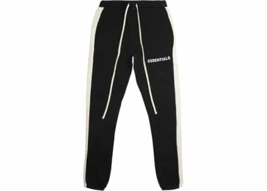 FEAR OF GOD Essentials Side Stripe Sweatpants Black