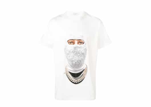 IH NOM UH NIT Gold Face Print Tee White