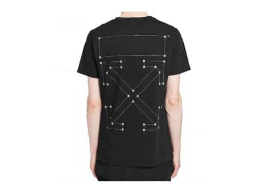 Off White Diag Backbone 3M Oversized Tee Black