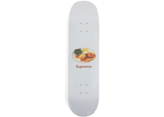 Supreme Chicken Dinner Skateboard Deck White