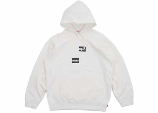 Supreme Comme des Garcons SHIRT Split Box Logo Hoodie White