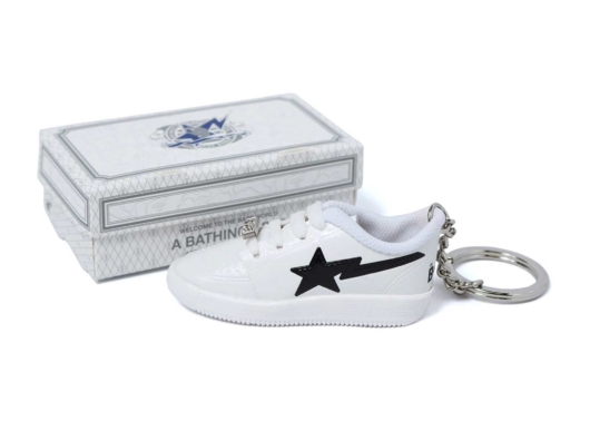 Bape Bapesta Sneaker White Keychain