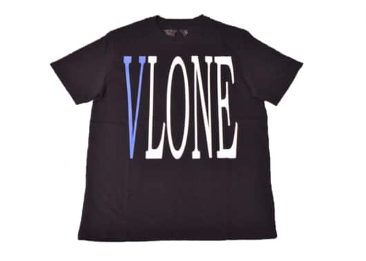 Vlone OG Logo Blue V Tee Black