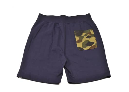 Bape Shark Sweat Shorts Navy - Image 2