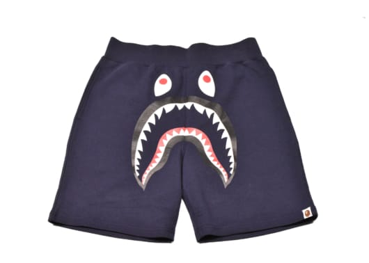 Bape Shark Sweat Shorts Navy