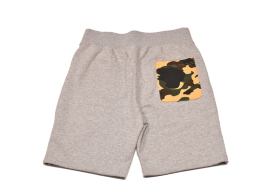 Bape Shark Sweat Shorts Grey - Image 2