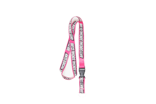 Anti Social Social Club Choke Yourself Block Lanyard Pink