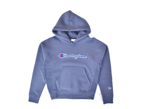 Champion Reverse Weave Hoodie Chen Script Indigo