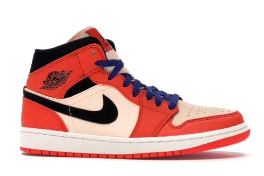 Air Jordan 1 Mid Team Orange Black