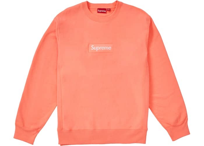 Buy Supreme Box Logo Crewneck (FW18) Fluorescent Pink Online in ...