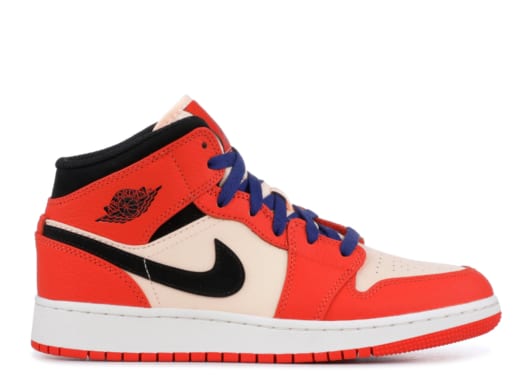 Air Jordan 1 Mid Team Orange Black (GS)