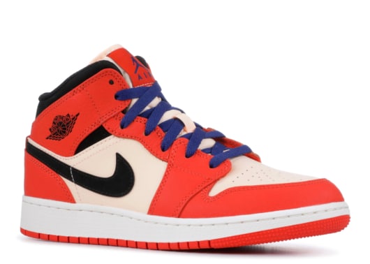 Air Jordan 1 Mid Team Orange Black (GS) - Image 2