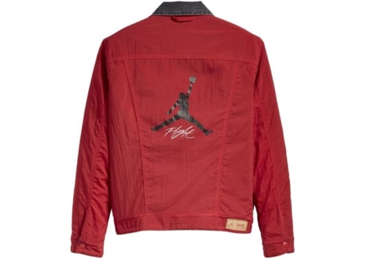 Air Jordan x Levis Reversible Trucker Jacket Black/Red - Image 4