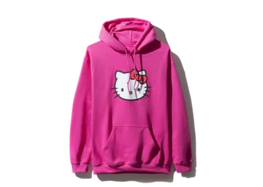 Anti Social Social Club Hello Kitty Hoodie Pink - Image 2