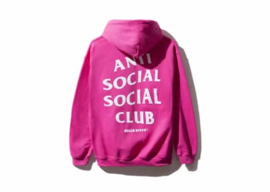 Anti Social Social Club Hello Kitty Hoodie Pink