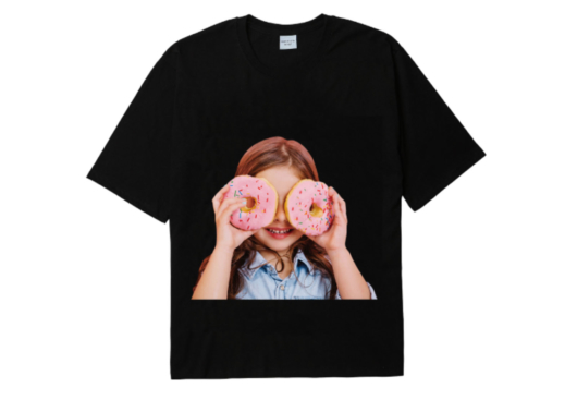 ADLV Baby Face Donut 3 (Girl) Tee Black