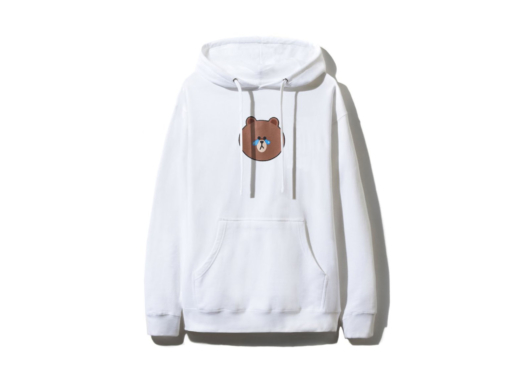 Anti Social Social Club ASSC x Line Brown Bear Hoodie White