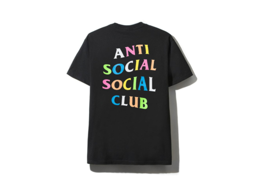 Anti Social Social Club Rainbow Tee Black - Image 2