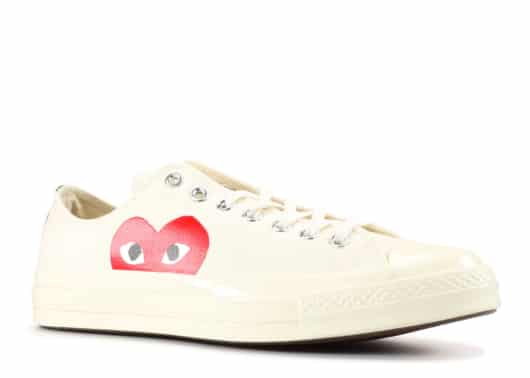Comme des Garcons PLAY x Converse Chuck Taylor White Low - Image 2