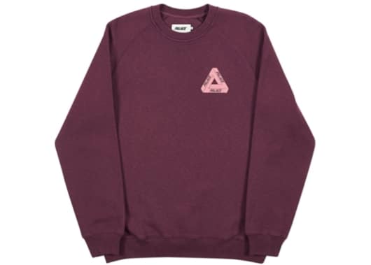 Palace Slub Crew Burgundy