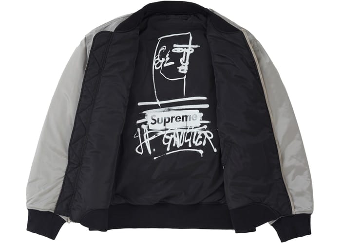 Buy Supreme Jean Paul Gaultier Reversible Backpack MA-1 Silver