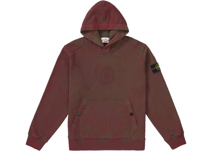 Supreme Stone Island Hoodie (SS19) Red kickstw