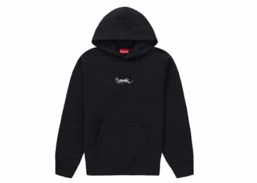 Supreme Tag Logo Hoodie Black