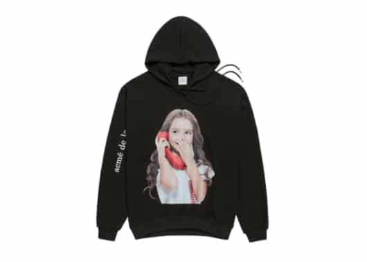 ADLV Baby Face Telephone Girl Hoodie Black