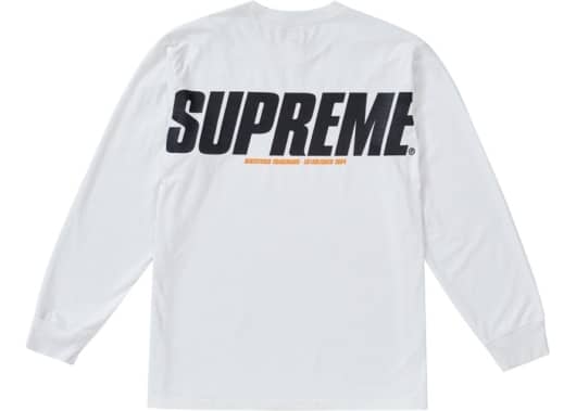 Supreme Trademark L/S Tee White