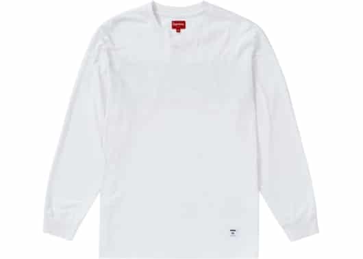 Supreme Trademark L/S Tee White - Image 2