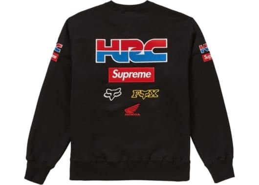 Supreme Honda Fox Racing Crewneck Black - Image 2