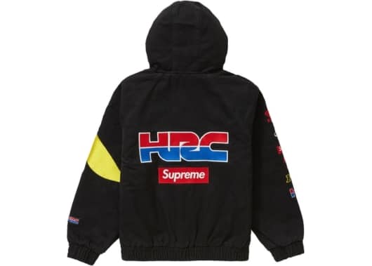 Supreme Honda Fox Racing Puffy Zip Up Jacket Black