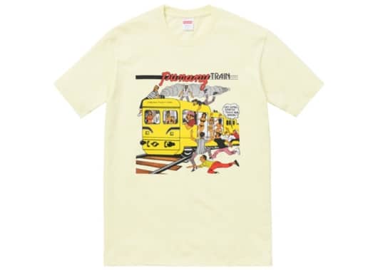 Supreme Wilfred Limonius Punany Train Tee Pale Yellow