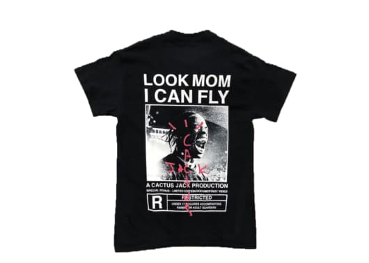 Travis Scott LMICF Red Pink Cactus Jack Black Tee