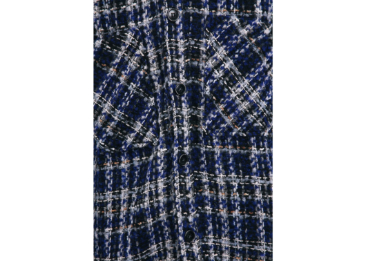 Charlie Luciano Tweed Overshirt Black/Blue 1215 - Image 3
