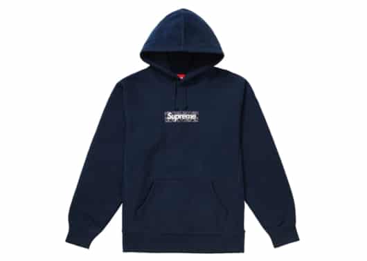 Supreme Bandana Box Logo Hooded Sweatshirt Navy