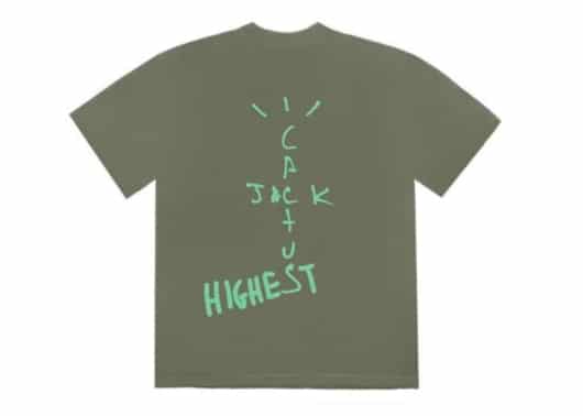 Travis Scott Jordan Cactus Jack Highest Tee Olive - Image 2