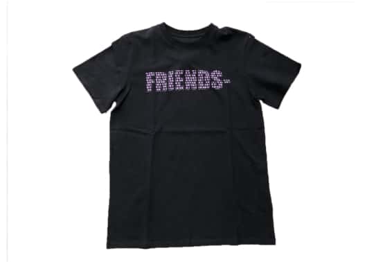 Vlone Kanji Friends Pink V Tee Black