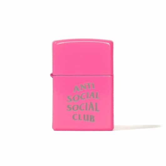 Anti Social Social Club ASSC Zippo Lighter Pink