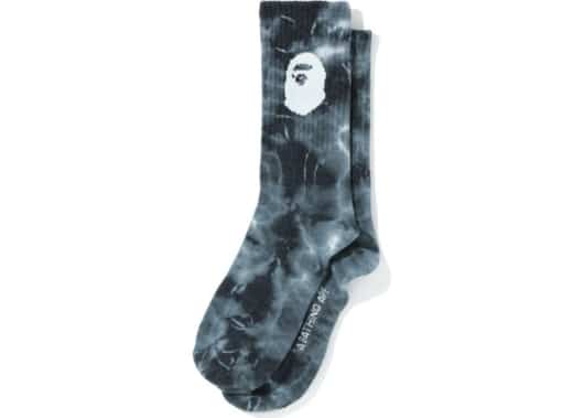 Bape College Tie Dye Socks Black