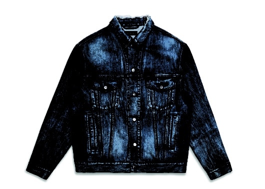 Balenciaga Back Logo Denim Jacket Blue - Image 2