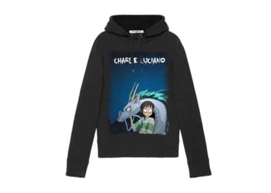 Charlie Luciano Chihiro Print Black Hoodie