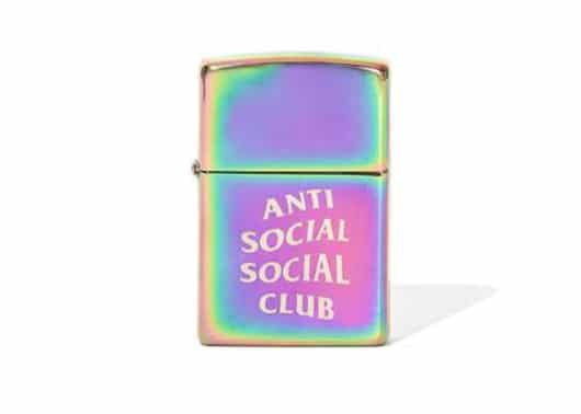 Anti Social Social Club Iridescent Zippo Lighter Multi