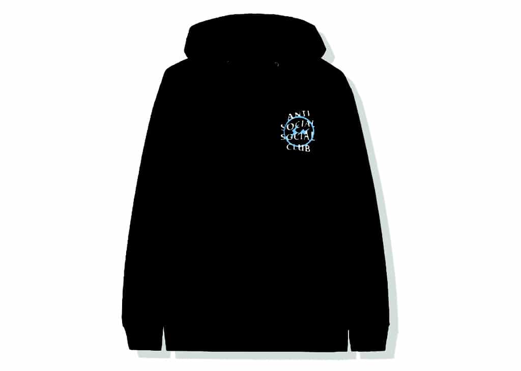 Anti Social Social Club x Fragment Blue Bolt Hoodie Black – kickstw
