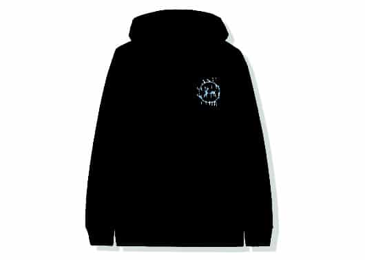 Anti Social Social Club x Fragment Blue Bolt Hoodie Black