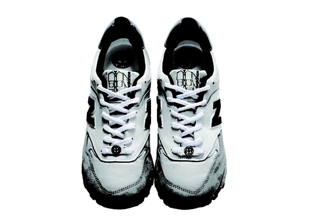 new balance and stone island