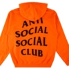Anti Social Social Club x Undefeated Paranoid Hoodie Orange