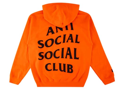 Anti Social Social Club x Undefeated Paranoid Hoodie Orange