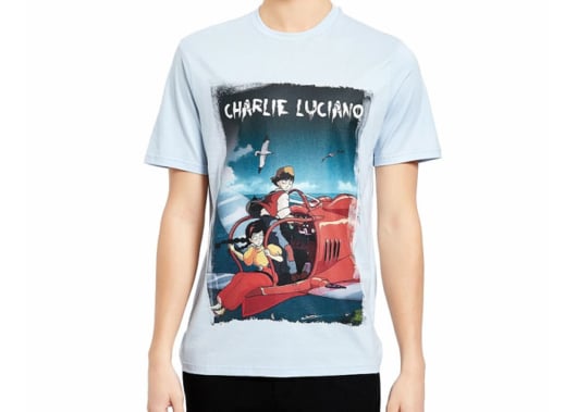 Charlie Luciano Laputa Print Tee Blue