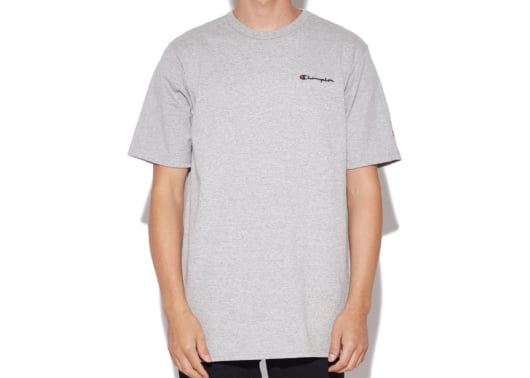 Champion Embroided Script Tee Heather Grey